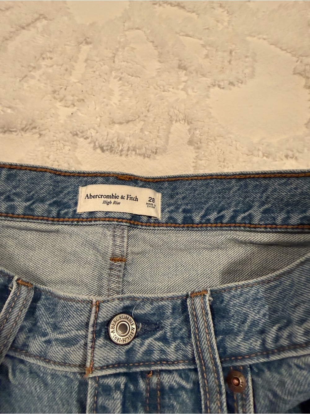 Abercrombie & Fitch Light Blue Denim Mini Skirt - Picture 3 of 3